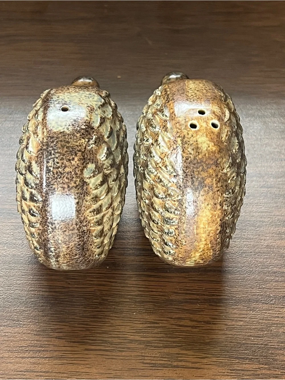 Vintage Hedgehog Ceramic Salt and Pepper Shakers